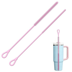JiaYuan 2 Pièces Goupillon Paille Silicone,Goupillon paille gourde | 6 mm et 9 mm Goupillon silicone,Poignée Antidérapante Soupl