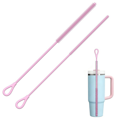 JiaYuan 2 Pièces Goupillon Paille Silicone,Goupillon paille gourde | 6 mm et 9 mm Goupillon silicone,Poignée Antidérapante Soupl