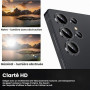 Coiwxmoi Protecteur d'Objectif de Caméra pour Samsung Galaxy S24 Ultra 5G,Dureté 9H Verre Trempé Protection,Glitter Camera Arriè