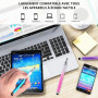 Amaxiu Lot de 3 Stylets 2 en 1 pour écrans tactiles avec Disque Transparent et Pointe en Silicone Haute sensibilité Compatible a