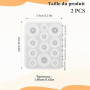 Lot de 2 moules à perles en résine avec trous en silicone pour la fabrication de bijoux et les travaux manuels