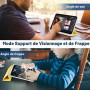 4UBonLife Coque pour iPad A16 11ème Génération 11 Pouces 2025/iPad 10ème Génération 10,9" 2022 avec Porte-Stylet, Housse Étui de