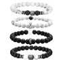 ZENGSING Bracelet de perles pour hommes ensemble de bracelets de perles en pierre naturelle de 8MM Bracelet Pierre Naturelle Hom