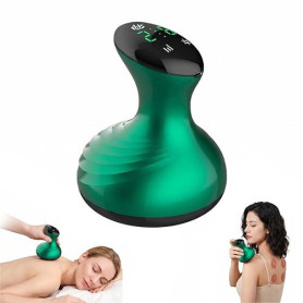 Ventouse Anti Cellulite Électrique 5 en 1, Massage par Ventouse avec Chauffage et Infrarouge, 9 Niveaux d’Aspiration, Affichage