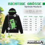 Minecraft Hoodie Boys Kids Gamer Black Creeper Inside Pull à Capuche
