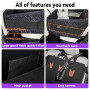 Hanured Siège Auto Chien,Taille pour Grands et Moyens Chiens, Pliable, Lavable, Étanche, Renforcé avec Fenêtres en Filet, Ceintu