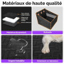 Hanured Siège Auto Chien,Taille pour Grands et Moyens Chiens, Pliable, Lavable, Étanche, Renforcé avec Fenêtres en Filet, Ceintu