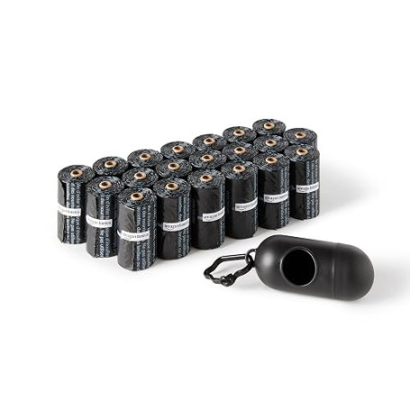 Amazon Basics à déjections canines avec distributeur et clip pour laisse, Sans parfum, lot de 300 sacs, 20 lot de 15