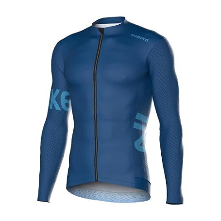 INBIKE Maillot de cyclisme pour homme, manches longues, séchage rapide, avec poches, anti-humidité, pour vélo de route VTT