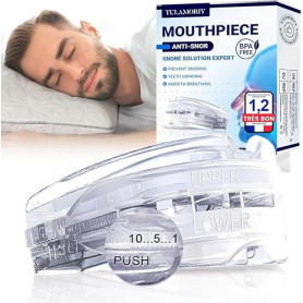Attelle Anti Ronflement, Réutilisable AntiRonflement Gouttiere Dentaire, Ronflent Snoring Mouth Guard, anti ronflement pour Homm