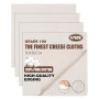 Huglux 4 PCS Etamine Alimentaire, 50 x 50 cm 100% Coton Naturel non Blanchi | Cheese Cloth Ourlé, Lavable Réutilisable Mousselin