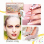 Sularpek 1440 Pièces Strass Ongle Nail Art, 2mm Cristal AB Strass Gemmes Nail Art, Visage, Décorations et Accessoires pour les O