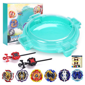 Burst Arène Set, Cadeau de Jeu pour Les garçons, Enfants à partir de 6 Ans | 6 toupies et 2 lanceurs, Stadium de combat