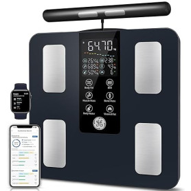 GE Balance Impedancemetre Connectée, 50 Mesures Affichées 180 kg | 8 Electrodes Pese Personne Masse Graisseuse et Muscle IMC Hau