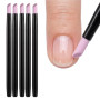 LEOUEANR Lot de 5 limes à cuticules, vernis à ongles, stylo à quartz poussoir et stylos de meulage pour manucure professionnelle