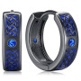 Boucles d'oreilles pour hommes Créoles Viking Hommes Noir Celtes Viking Bijoux d'oreilles Bijoux nordiques pour femmes