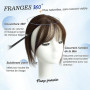 WORLDSTAR Postiche Cheveux Naturel,Frange Française à Clips,15g,10Pouces | Base 2.8×4.5 Pouces,Frange Naturelle Marron Foncé Ave
