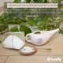 POT DE NETI Bodhi, pichet Neti en céramique avec mandala, pichet pour rinçage nasal ou douche nasale, pot de Nethi