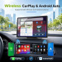 LAMTTO Écran CarPlay 9 Pouces avec CarPlay sans Fil & Android Auto | Autoradio Portable sans Fil avec Écran Tactile IPS,MirrorLi