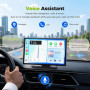 LAMTTO Écran CarPlay 9 Pouces avec CarPlay sans Fil & Android Auto | Autoradio Portable sans Fil avec Écran Tactile IPS,MirrorLi