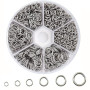 Anneaux de Saut en Acier Inoxydable,970 pièces 4-10mm Anneaux Ouverts Connecteurs,Jump Ring En Métal Connecteur,Ouverts Joint To
