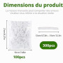 Lot De 300 Film Etirable Alimentaire, Couvre Plat Elastique, Sac De Conservation Frais, RéFrigéRateur, Couvercle En Plastique éL