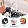 flintronic Robinet de Cuisine, Rotatif à 360°, Mitigeur Monocommande Evier, Chromage, Robinet Cuisine, Eau chaude et Eau Froide