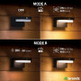 Brendz Applique murale solaire LED d'extérieur avec détecteur de mouvement, 400 lumens, étanche IP44, 2 modes d'éclairage, lumiè