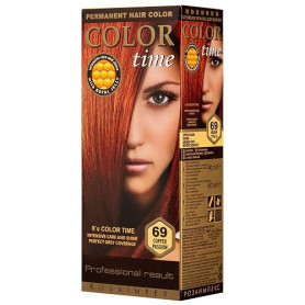 Color Time Coloration Permanente en Gel Cuivre Passion 69-100 ml | Couleur Intense et Brillante | Gelée Royale et Vitamine C | C