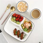 OnePine Assiette Compartiment Adulte Céramique, Assiette de Controle des Portions, Assiette Divisée en 3 Regime, pour Salade, De