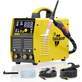 HAXIAOER 200A Poste à souder TIG AC DC 7 en 1 | Multifonction AC WIG/DC WIG/MMAE main/argon/soudage par points, écran LED numéri