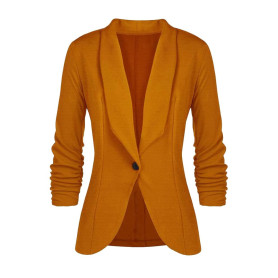 Tomwell Femme Élégant Blazer Femme Chic Veste Blazers Veste De Costume Manche Longue OL Bureau Affaires Pockets Boutons Costume 