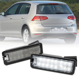 Éclairage de plaque d'immatriculation LED blanc pour Golf 4 IV 5 V 6 VI 7 | Polo III IV V P.assat B7 B8 CC Beetle Lupo, égalemen