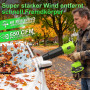 VOERJIA Souffleur à feuilles 21 V avec 2 batteries de 4000 mAh et chargeur, souffleur manuel léger et nettoyeur de poussière, ré