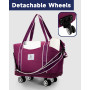 Arxus Sac de Voyage à roulettes 25L-55L Extensible Fourre-Tout Pliable | Valise Souple pour Femme Homme Rangement, Bagage à Main