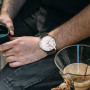 Ayadoo Bracelets de montre, Cuir italien, Bandes de remplacement à dégagement rapide pour hommes et femmes, avec boucle en acier