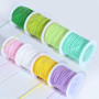 Fil en nylon tressé - 0,8 mm - 8 couleurs - 20 m par rouleau - Pour bracelets, nœuds chinois, macramé, porte-clés, pendentifs de