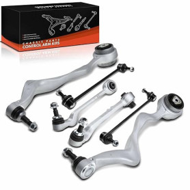 Frankberg 4 bras de suspension avant + biellette de barre stabilisatrice | Compatible avec: Série 1 Cabriolet E88, Série 1 E81,