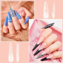 MELLIEX 120 Pièces Faux Ongles Conseils de Extension 5 Formes Clear Système De Formes D'ongles Doubles avec Nail Tips Clip, Bros