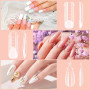 MELLIEX 120 Pièces Faux Ongles Conseils de Extension 5 Formes Clear Système De Formes D'ongles Doubles avec Nail Tips Clip, Bros
