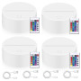BAIFULAI Lot de 4 socles LED 3D avec télécommande et câble USB - 16 couleurs réglables - Contrôle tactile - Veilleuse LED pour a