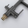 Robinet De Cuisine À 3 Voies Avec Douchette Extractible, Mitigeur De Cuisine Pour Filtre À Eau, 2 En 1 Mitigeur Évier Cuisine Po