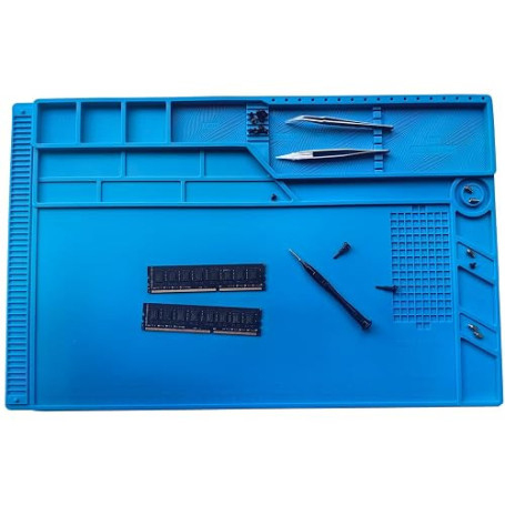 55 * 35cm Tapis de sol anti-statique et silicone résistant à la chaleur, pour fer à souder, réparation de téléphone et d'ordinat