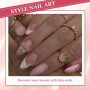 Zosutetoxo 24 Stück ongles à presser en forme d'amande avec design de fleurs 3D, ongles french tip à coller avec finition brilla