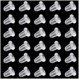 200 Pièces de bouchons d'oreille en silicone transparent, bouchons de boucle d'oreille, boucles de sécurité pour boucle d'oreill