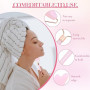 VEGCOO Quartz Rose Rouleau Gua Sha Kits, Jade Roller Visage et Pierre de Guasha, Massage pour Visage Cou Corps Muscles