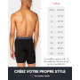 FM London Boxer en Bambou pour Homme, Boxer Long pour Homme en Bambou Ultra Doux, Antifrottements et Évacuant la Transpiration,
