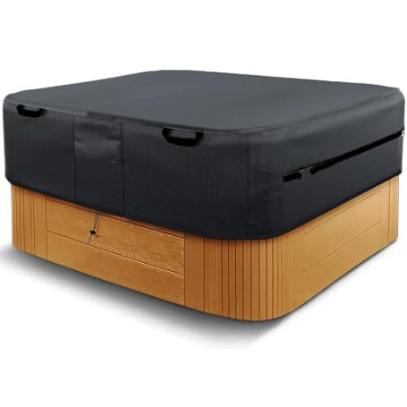 EKQSGLC Bache Spa ImperméAble, 600D Couverture Spa, Housse De Protection pour Bain à Remous Étanche à la poussière et aux UV Cou