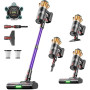 Aspirateur Balai sans Fil 55KPa/650W/70Min, pour Sols Durs/Tapis/Voiture | 1,8L Aspirateur sans Fil Puissant Autoportant, Écran