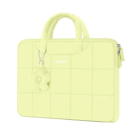 MOSISO Housse Ordinateur 13-13,3 Pouces avec Poignée Pendentif Fleur | 13,3 Pouces Housse Matelassée Compatible avec MacBook Neo